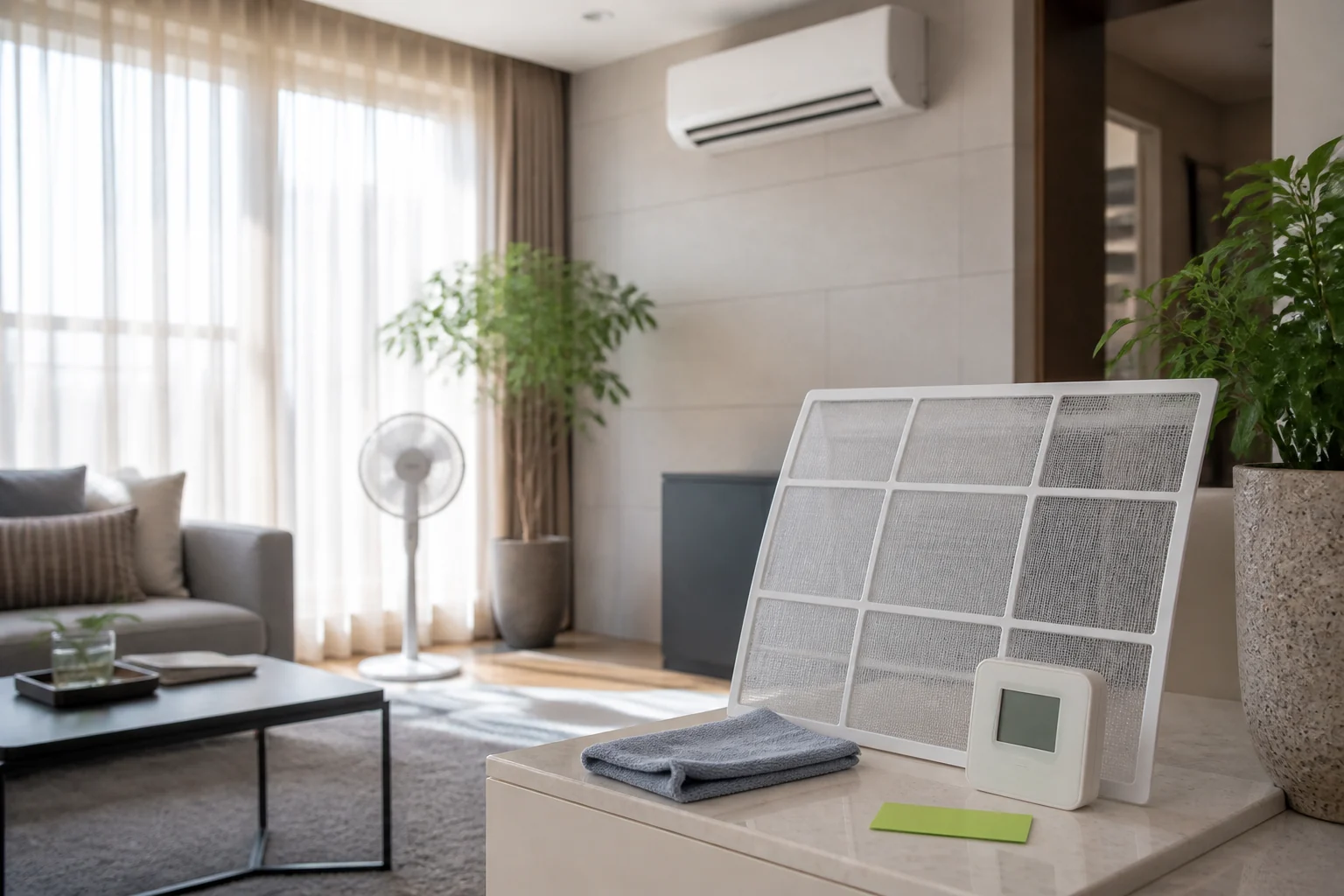 여름철 전기 사용량과 냉방비를 비교하는 장면